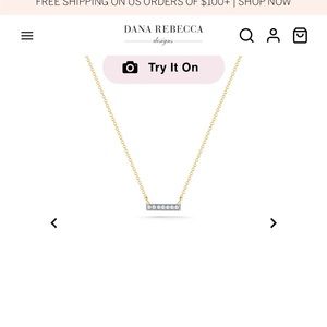 Dana Rebecca Sylvia Rose Bar necklace